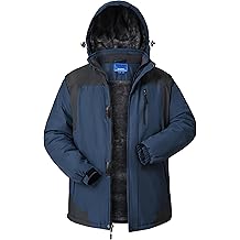 Winter Jackets Mens Skiing Coats Warm Waterproof Ski Snow Coat with Hooded for Cold Weather
