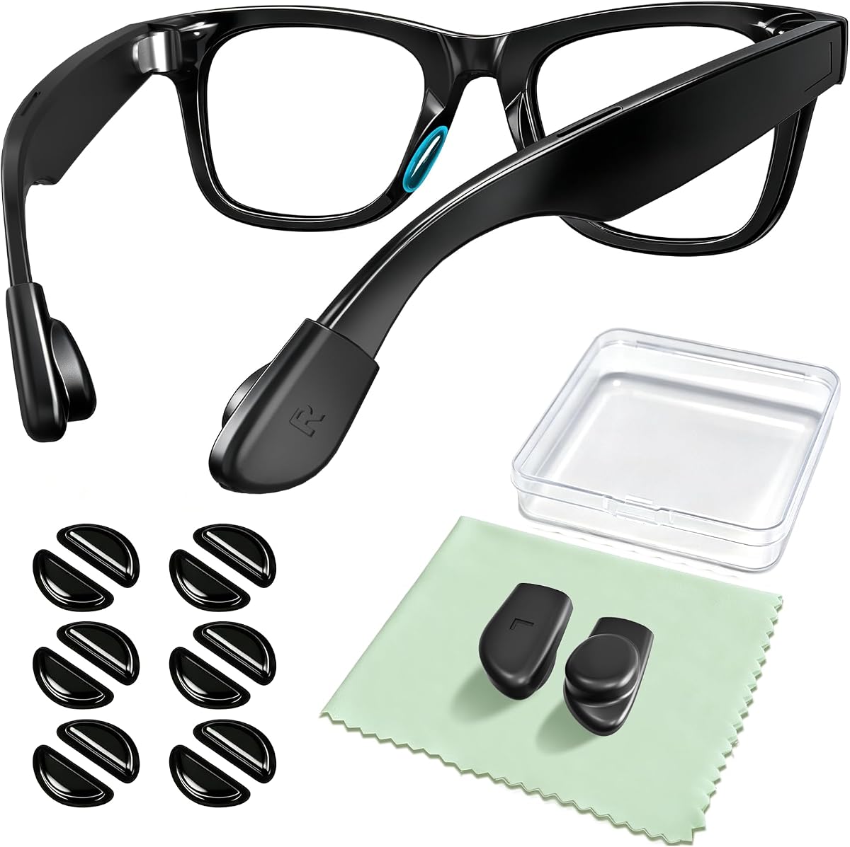 2-in-1 Eyeglass Nose Pads & Ear Grips Compatible with Ray-Ban Meta Gen 1&2