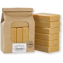 Simplici Frankincense- Natural Soap exfoliating + pure essential oils 6 Bar Value Bag. Palm Free
