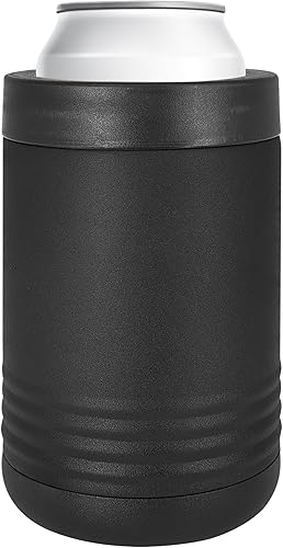 Acero inoxidable de 12 onzas con aislamiento al vacío de doble pared para latas o botellas que mantiene la bebida fría durante horas. Soporte para