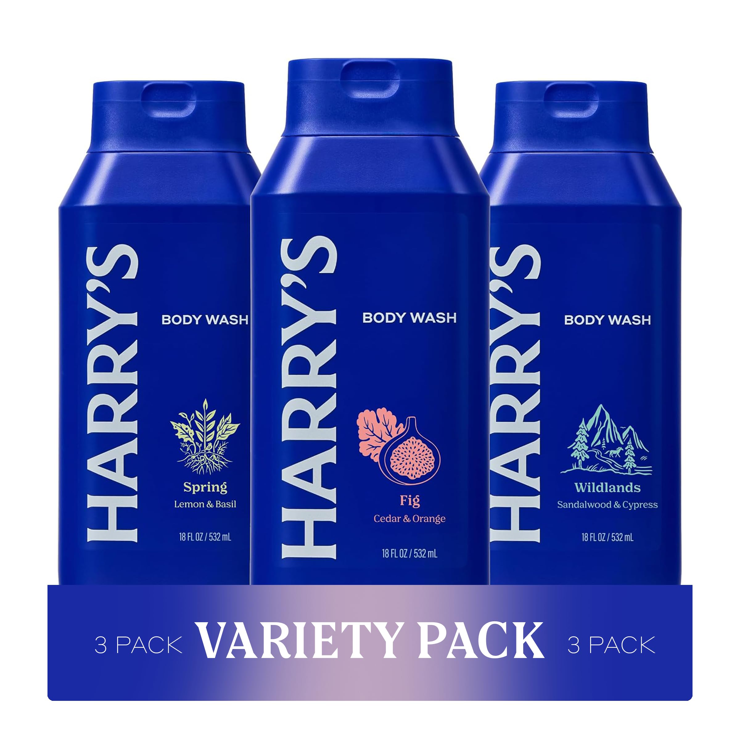 Harry's Body Wash for Men Variety Pack - 3 x 532ml Signature Scents