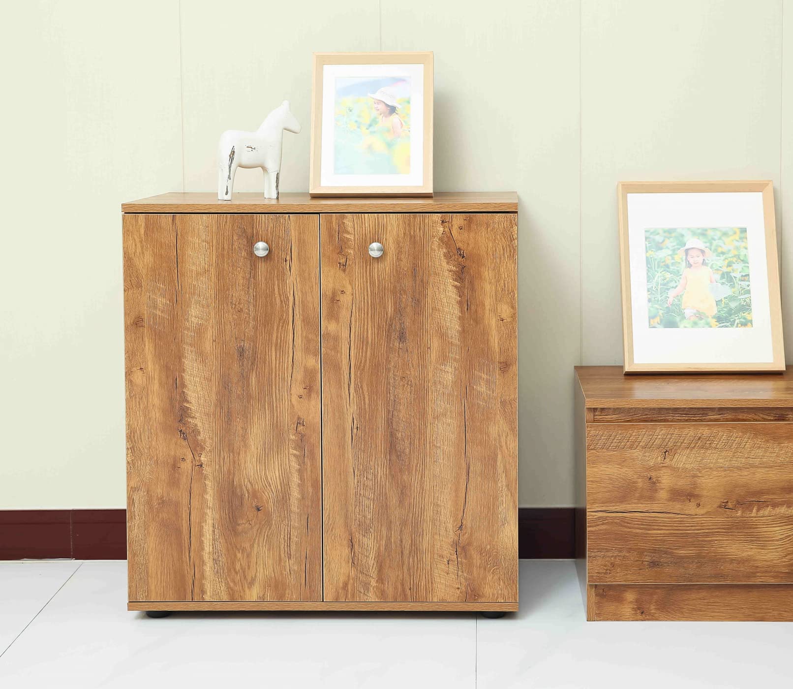 Aktenschrank Vandol mini weiß 74 cm hoch