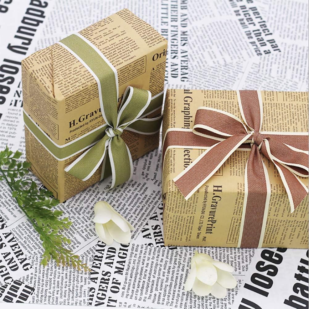 Amazon Nuolux ラッピングペーパー 包装紙 ラッピング用品 40枚入 英字新聞 レトロ おしゃれ 紙ラッピング ブーケ ギフト用 ラッピングペーパー 文房具 オフィス用品