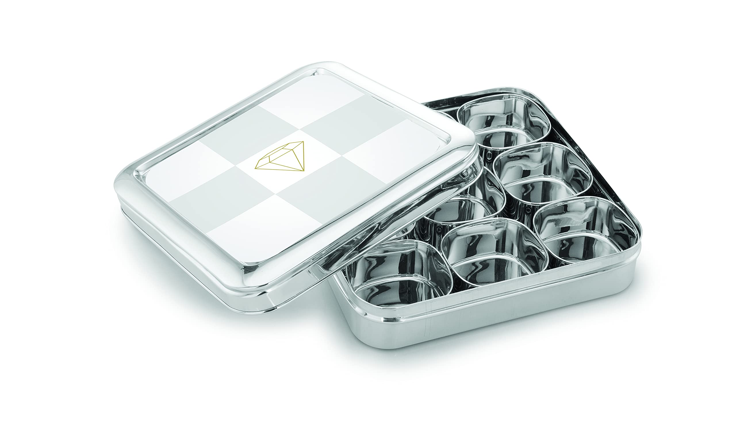 Bluebird Stainless Steel Spice Box - 9 Containers -4 Bluebird Stainless Steel Spice Box - 9 Containers -4