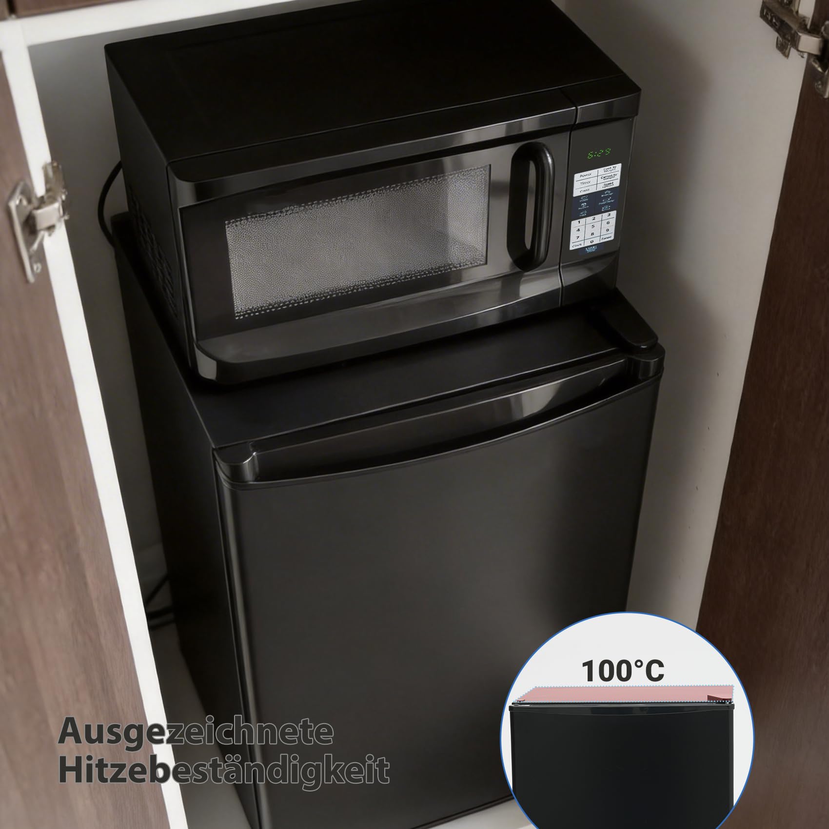 Kühlschrank 45L, Mini Kühlschrank Leise, Schwarz Kühlschrank Klein 39dB, Minikühlschrank mit Umkehrbare Tür 220-240V, Minibar für Zimmer, Hotel,Büro,Küche,Wohnungen