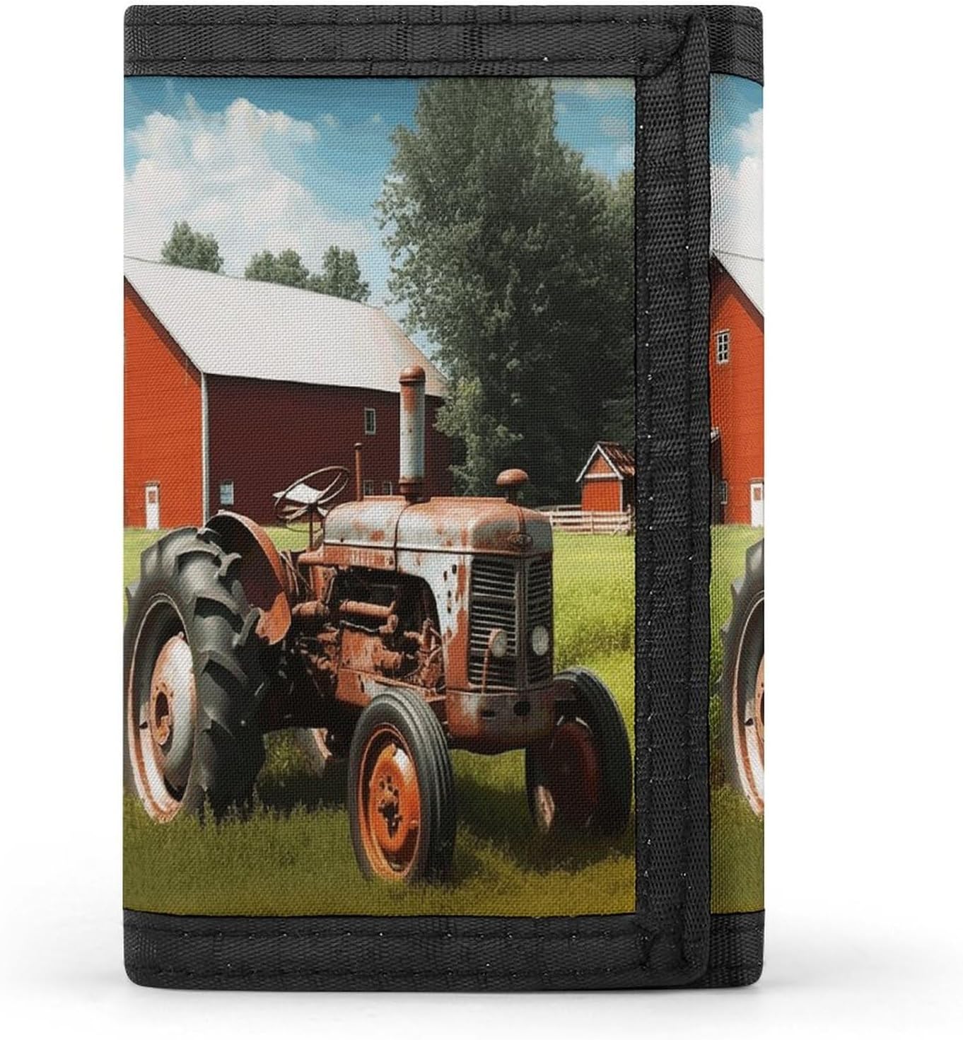 NHYDSPQ Trifold Wallet, Company Farm Tractor Print Trifold Wallet,best