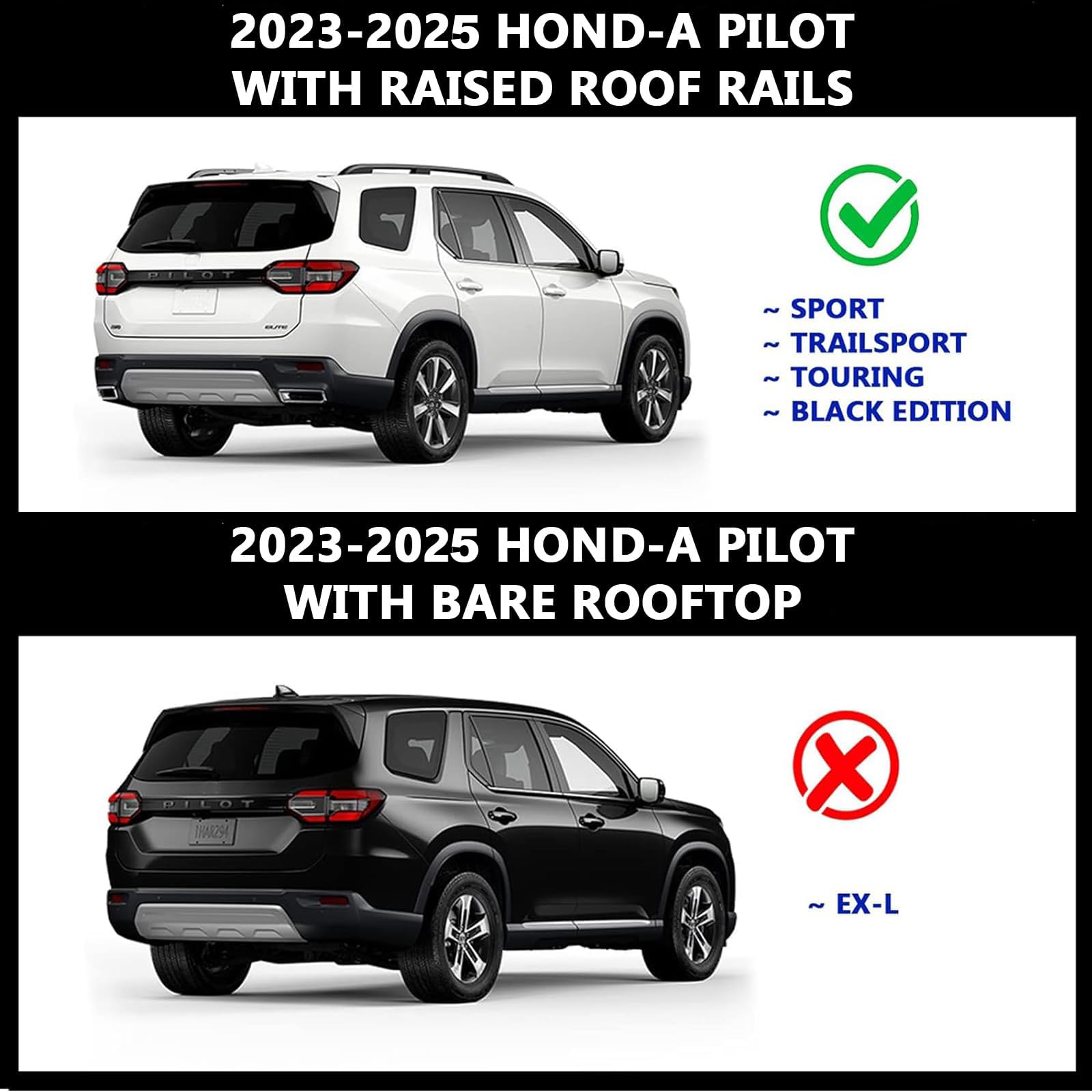 Luggage Rack For Suv For 2023 2024 Honda Pilot Elite Sport Touring