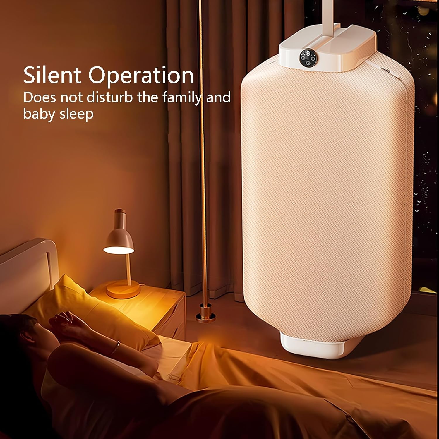 Hanging Clothes Dryer with Dry Bag, Clothes Dryer Electric for Clothes with Large Capacity, Heated Drying Rack for Apartments Travel Dorm RVs