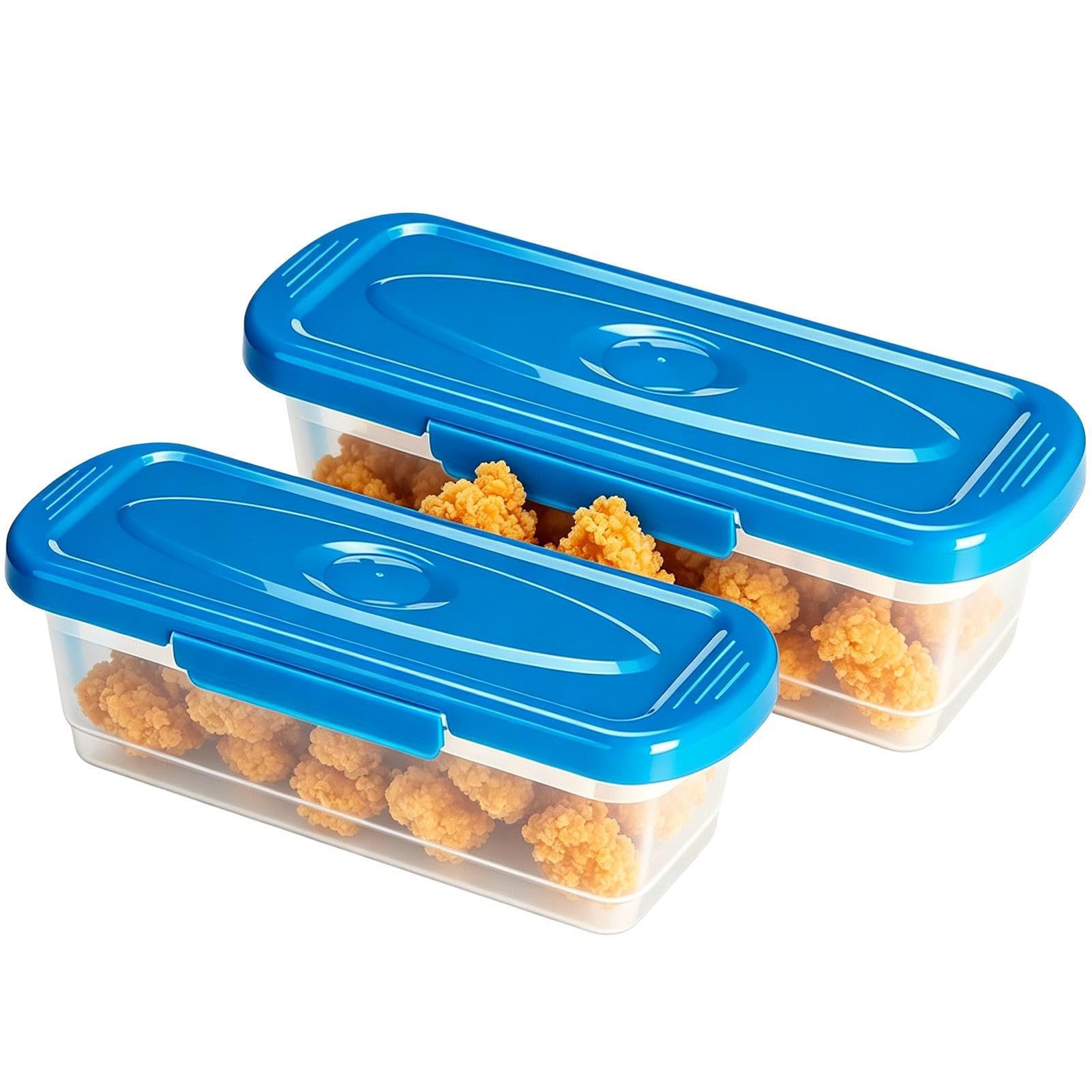 Shaker per panatura con coperchio | 2 utensili da cucina con vassoio - Shaker per pollo fritto - Per di pollo, rondelle di cipolla, verdure, cucina, sala da pranzo e ristorante