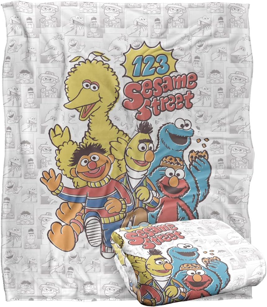Sesame Street 123 Sesame Street Officially Licensed Silky Touch Super Soft Throw Blanket 50" x 60"
