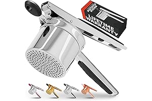 PriorityChef Twisting Potato Ricer, Effortless Stainless Steel Potato Masher