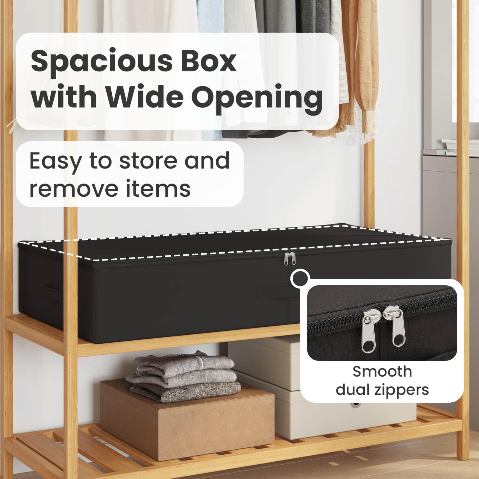 vidaXL Scatola di Stoccaggio 2 pz Tessuto non tessuto 90 x 48 x 15 cm