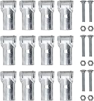 Vista 16 de VIVIDA Abrazaderas de riel de extremo de 1-5/8 pulgadas, accesorios de valla de enlace de cadena, conector de panel T para tubo de diámetro exterior