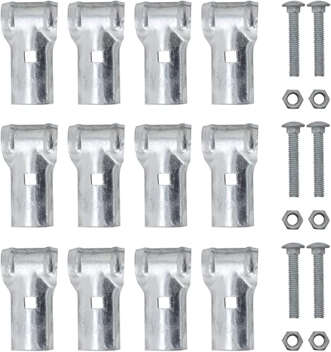 Miniatura 16 de VIVIDA Abrazaderas de riel de extremo de 1-5/8 pulgadas, accesorios de valla de enlace de cadena, conector de panel T para tubo de diámetro exterior