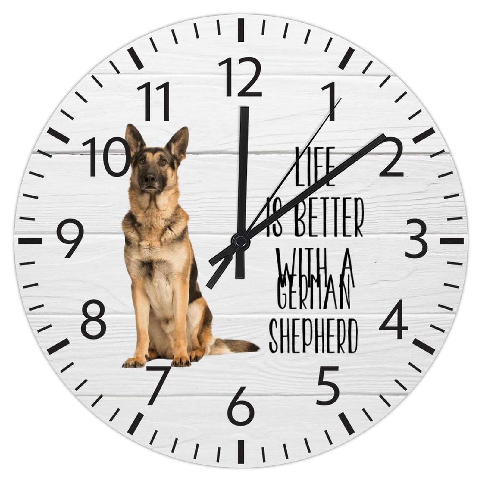 Horloge Life Is Better with A German Shepherd décoration murale