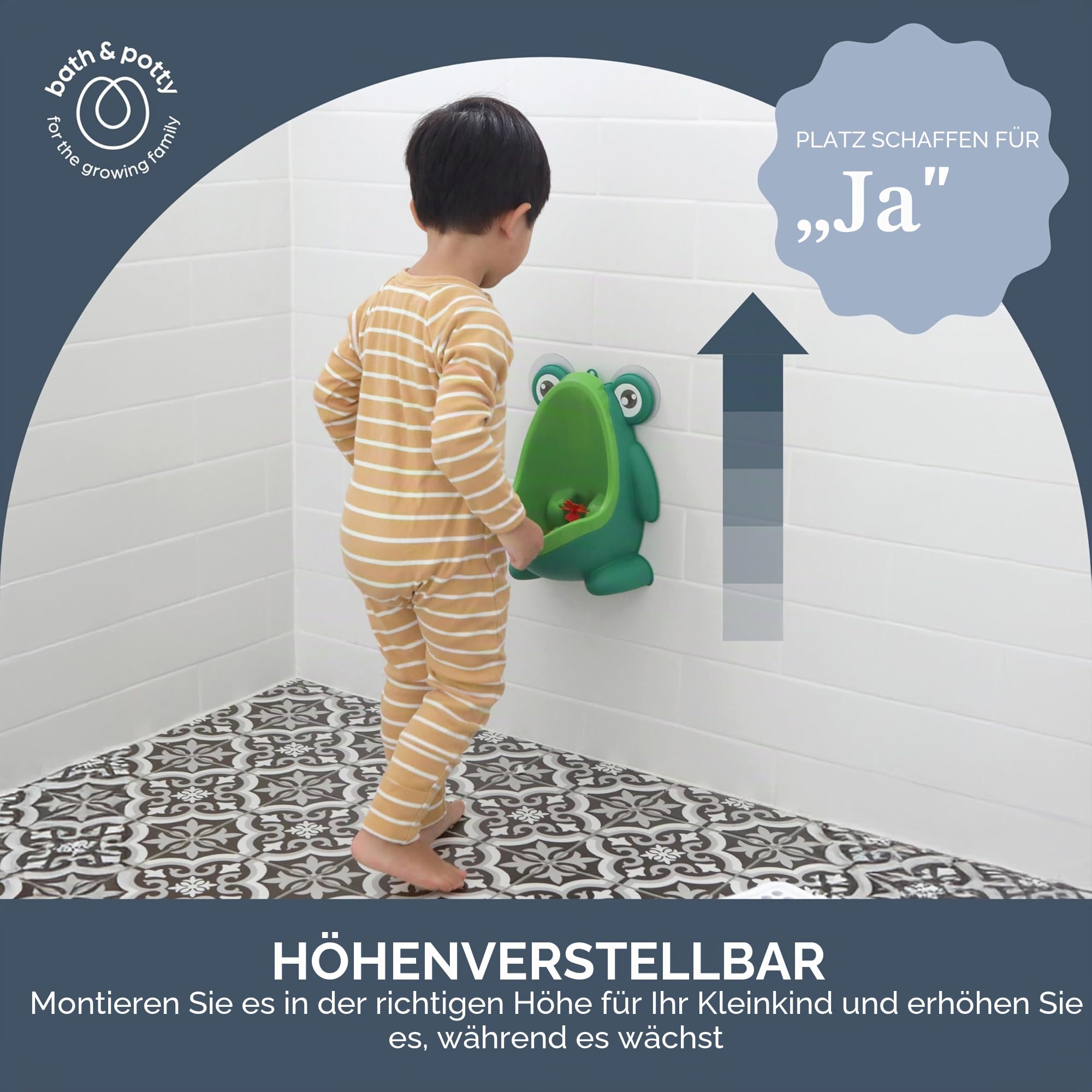 Dreambaby Pee-Pod Urinal mit drehbarem Ziel, idealer Toilettentrainer für Jungen, Grün