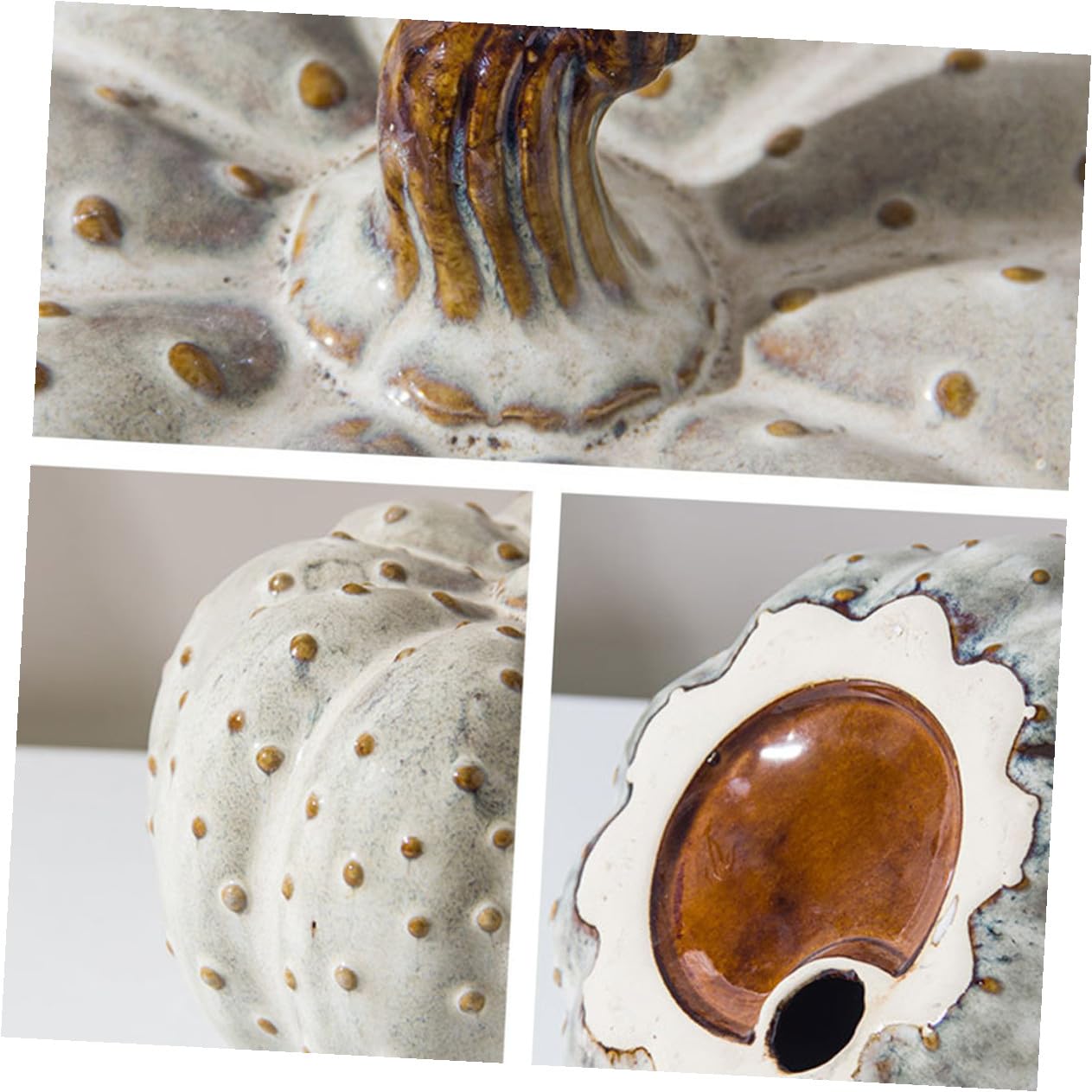GALPADA Zucca Design Semplice a Forma di Zucca Classica in Beige Decorazione Realistica e in per e Arredamento Casa