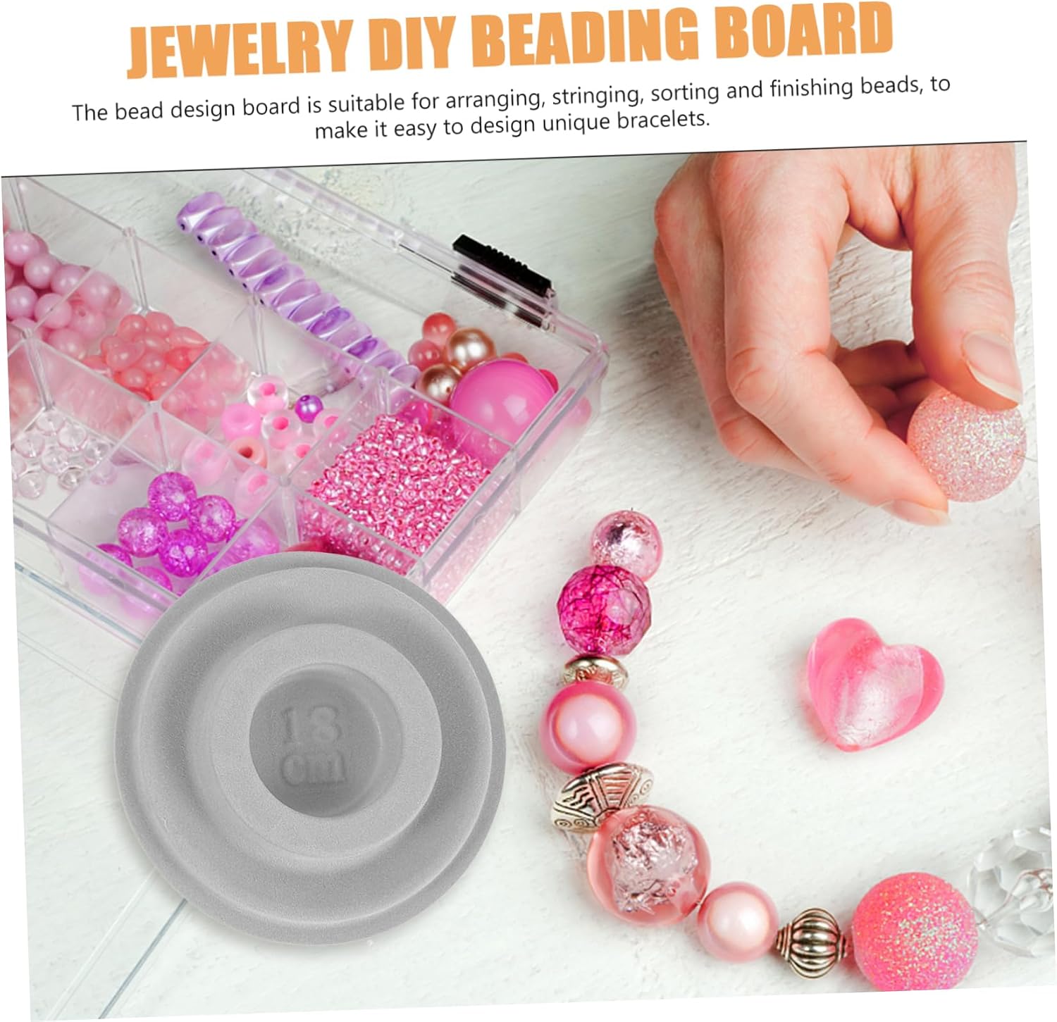 KONTONTY 8pcs Bead Design Board Bracelets DIY Jewelry Supplies Beading Tray Groove Jewelry Making Tools for Beads Sorting