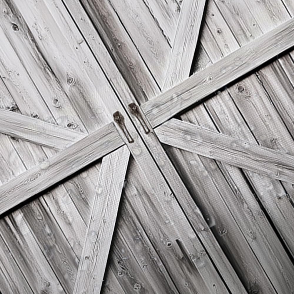 JAWO Barn Door Shower Curtain, Farmhouse Rustic Western Texas Star Shower Curtain, Cabin Garage Door Waterproof Bathroom Set with Hooks, 70X84inches, Multi