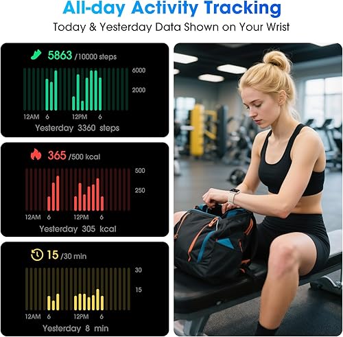 Miniatura 3 de Reloj podómetro, no requiere aplicaciónteléfono, reloj de seguimiento de actividad física impermeable con monitor de frecuencia cardíaca, pantalla