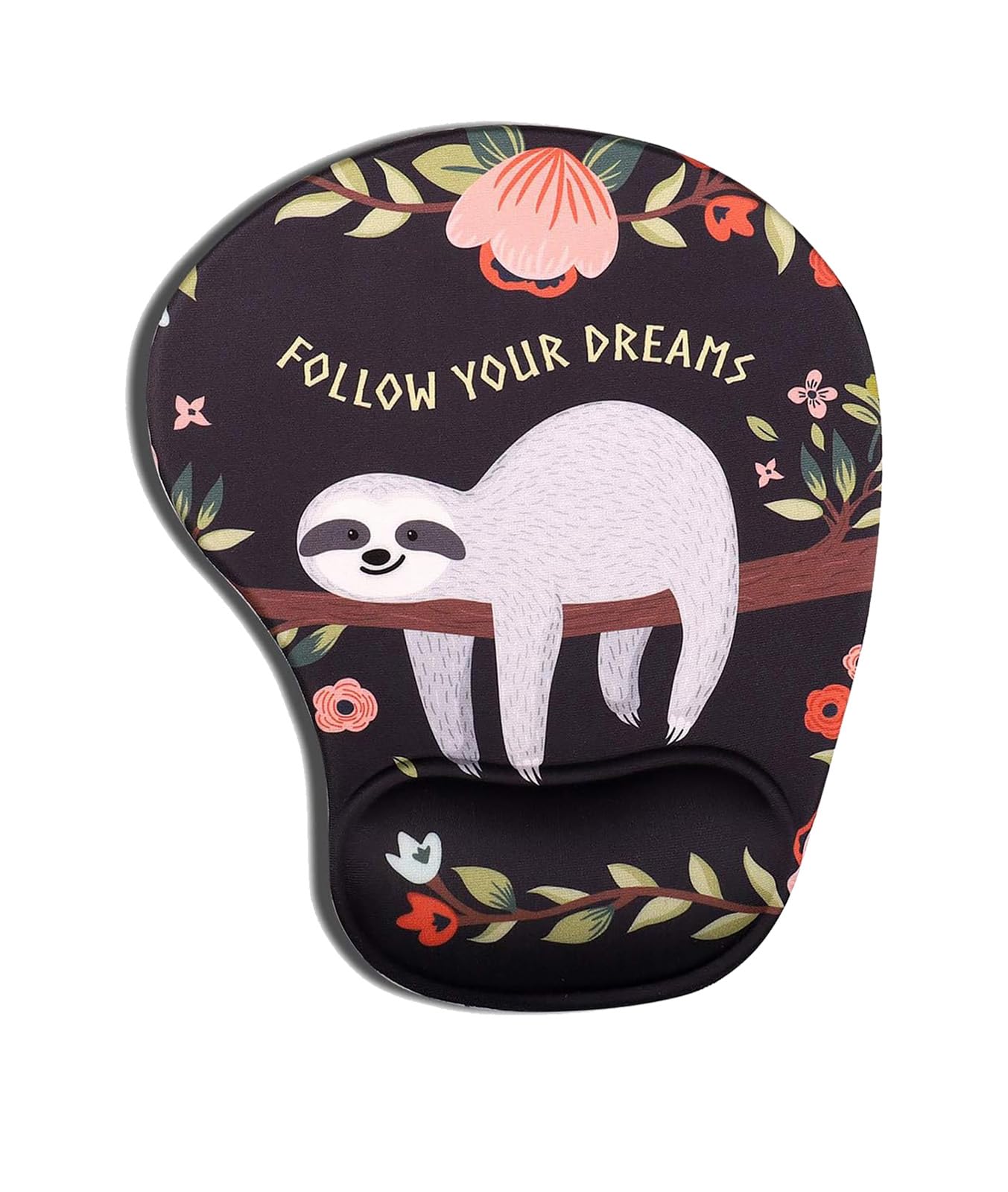 ELLENNE Mousepad con Cuscino in Gel Ergonomico Poggiapolso Antiscivolo Lavabile per Ufficio Gaming Notebook