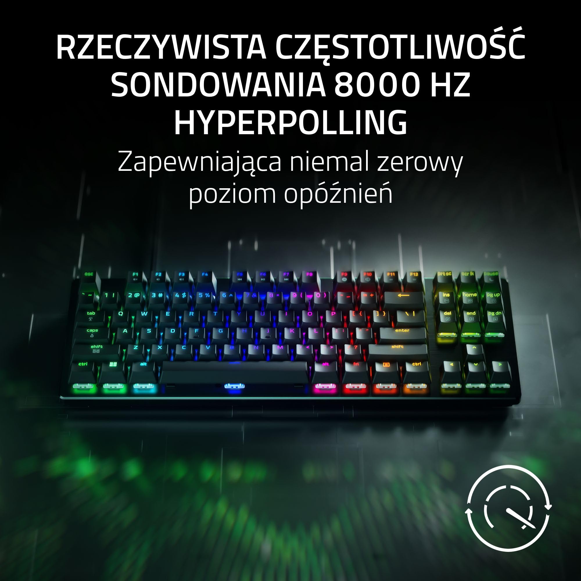 Razer Huntsman V3 HE Magnetic TKL klawiatura gamingowa, 8 kHz