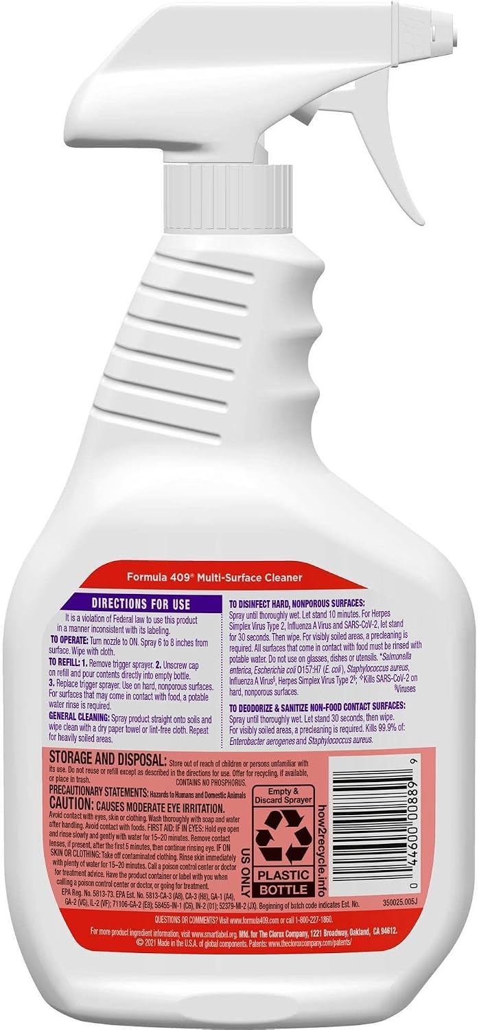 Formula 409 00889-2pack Antibacterial multi surface Cleaner, 32 oz (Pack of 2)