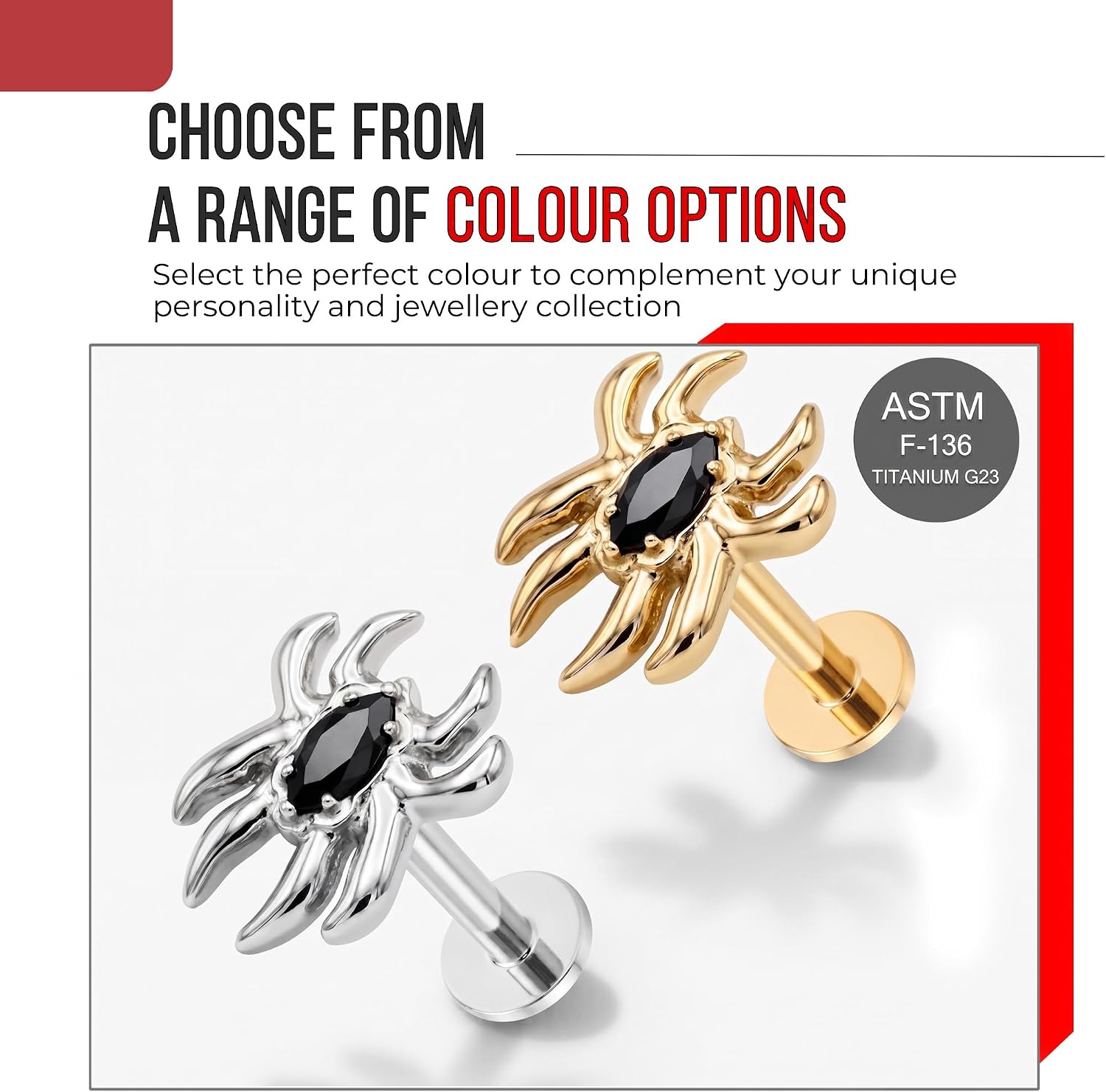 G23 Grade Titanium Ginkgo Fan Cz Stones Cluster Threadless Tragus Labret Piercing Jewelry