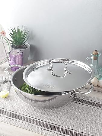 Aurum EON Triply Kadai with Ss Lid 30 Cm 6.0 LTR