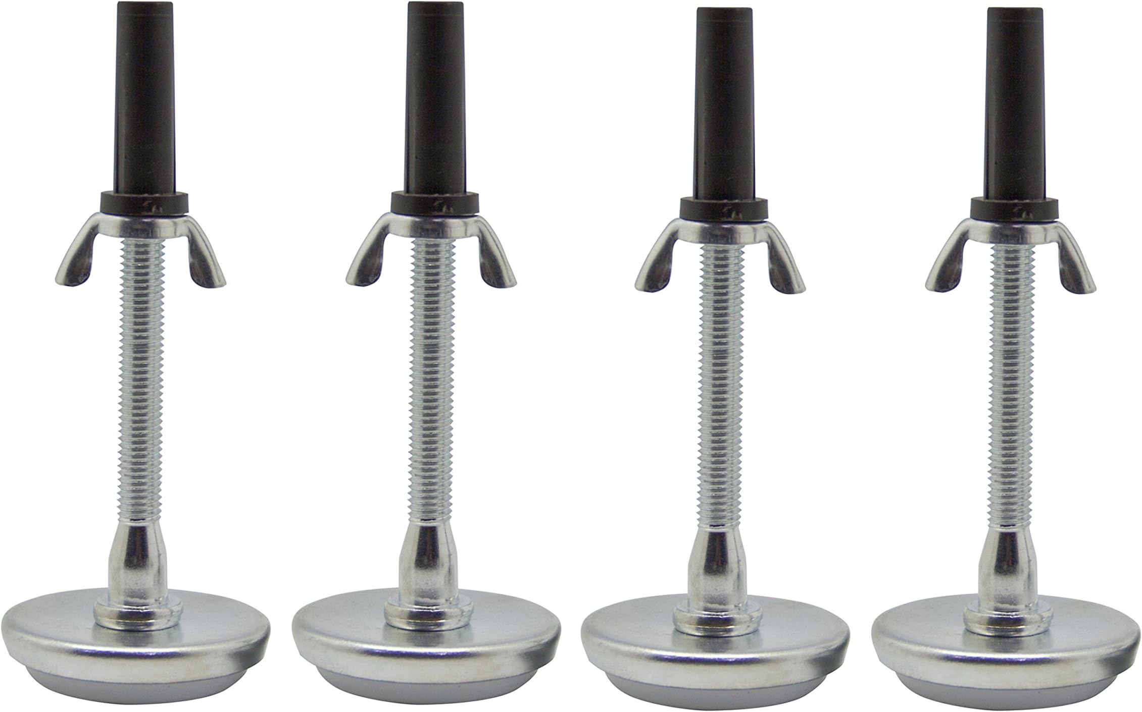 Kings Brand Adjustable 5.8" Threaded Bed Frame Riser Glide Legs, Set of 4 Glides