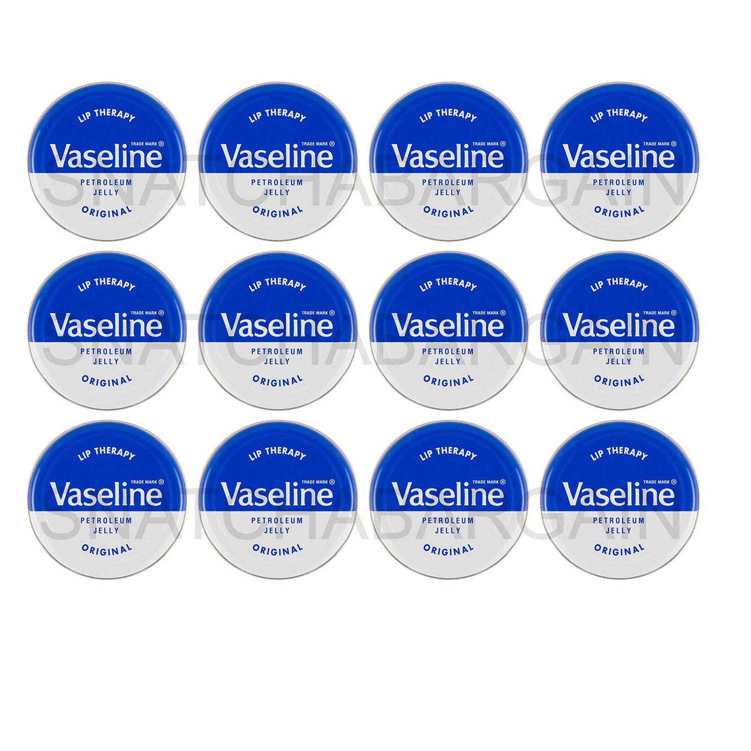 Vaseline lip therapy petroleum jelly original blue tin (pack of 12)
