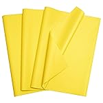 Bobobag 100 Sheets 20X14 Gift Wrapping Tissue Paper Bulk for Gift Bags,Weddings Birthday Showers Arts Craft Party Favor Decoration (Yellow)
