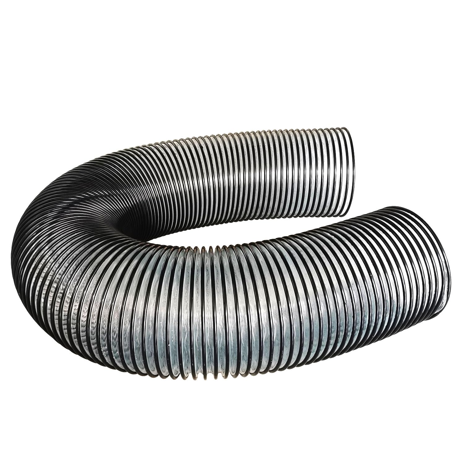 Gabasinovar 6"x 6.5'(diameter 6 inches x 6.5 feet long) ultra flexible transparent Bagger flexible hose for heavy-duty PVC dust, Collect wood processing fragments and smoke