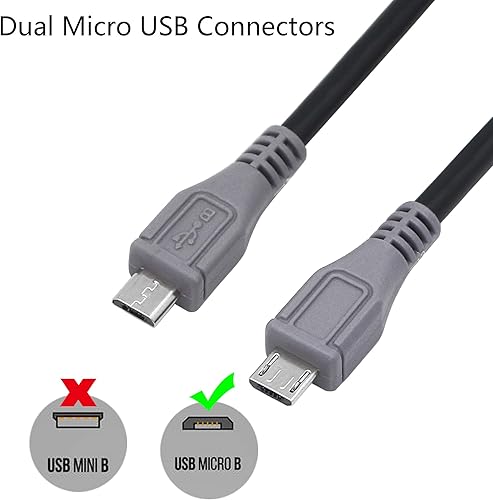 Miniatura 2 de CERRXIAN - Cable adaptador USB micro macho a micro macho OTG (3.3ft)