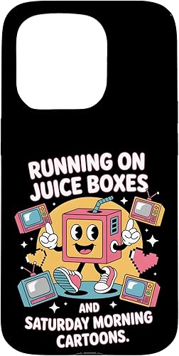Juice Boxes & Cartoons Retro Nostalgia for 90s Kids Case for iPhone 15 Pro