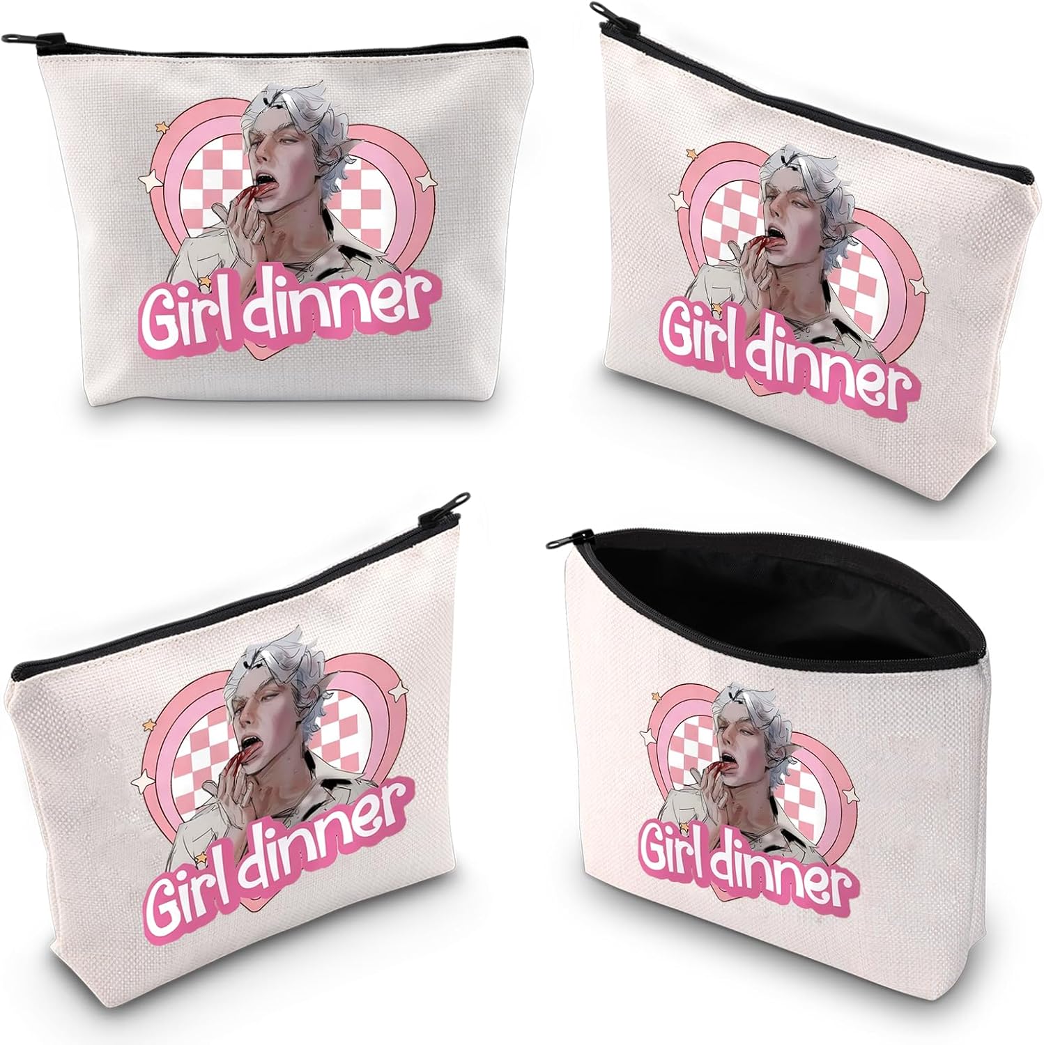 BLUPARK BG3 Merchandise Inspired Makeup Bag A-starion High Elf Gift G-irl Dinner Bag Astarion Baldur Fans Gift Video Game Lover Gift (MB, Girl Dinner) - Image 7