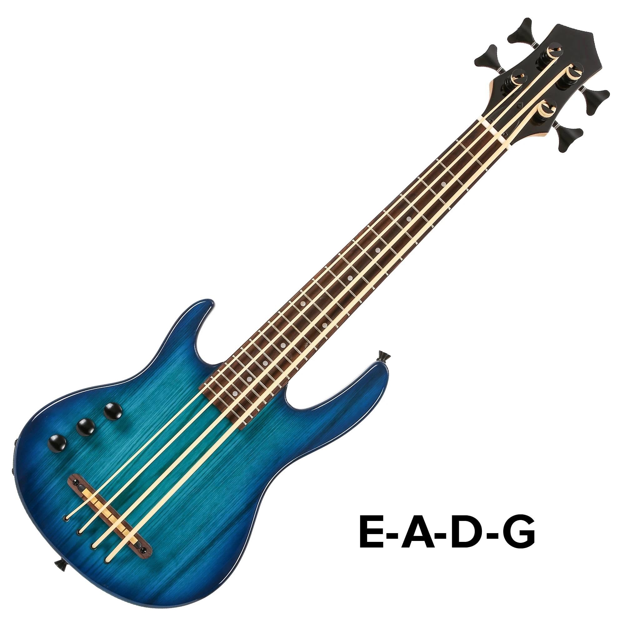 Strunowy Elektryczny Bas Ukulele Z Torbą Koncertową