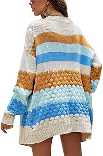 MKIUHNJ Jumpsuit Women's Cuddly Pullover Plain Casual Loose Knitted Jumper with Pockets Fashion Outerwear Long Cardigan with Beautiful Buttons