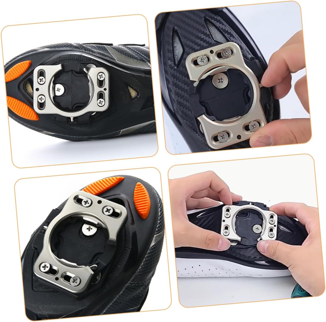 VANZACK 2pcs Cycling Shoe Cleats Covers for Road Pedal Accessories Quick Release Design for Enhanced Power Transfer and Easy Replacement