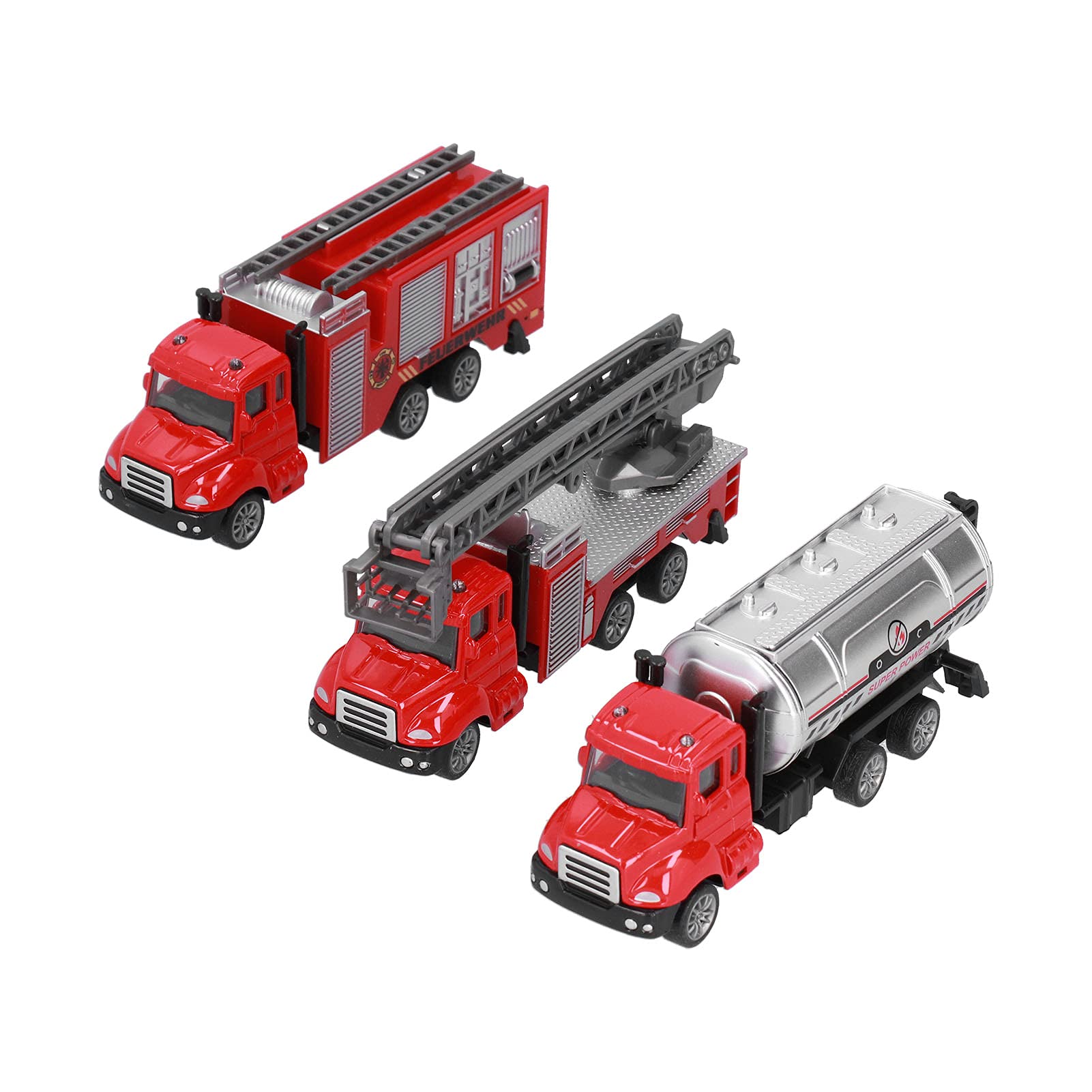 Pull Back Car, Fire Engine Toy Safe and Eco Frinedly Pull Back Function Easy To Store and Carry Alloy Front for Individual Games for Playing with Friends(Pull back fire truck set)