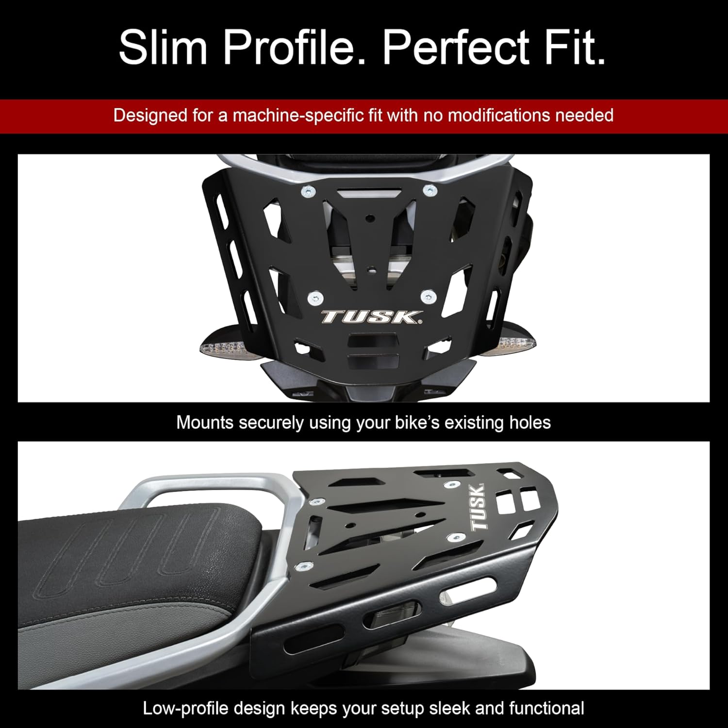 Tusk Top Rack Luggage Carrier Rear Tail Rack Compatible with CF-Moto Ibex 450 2026