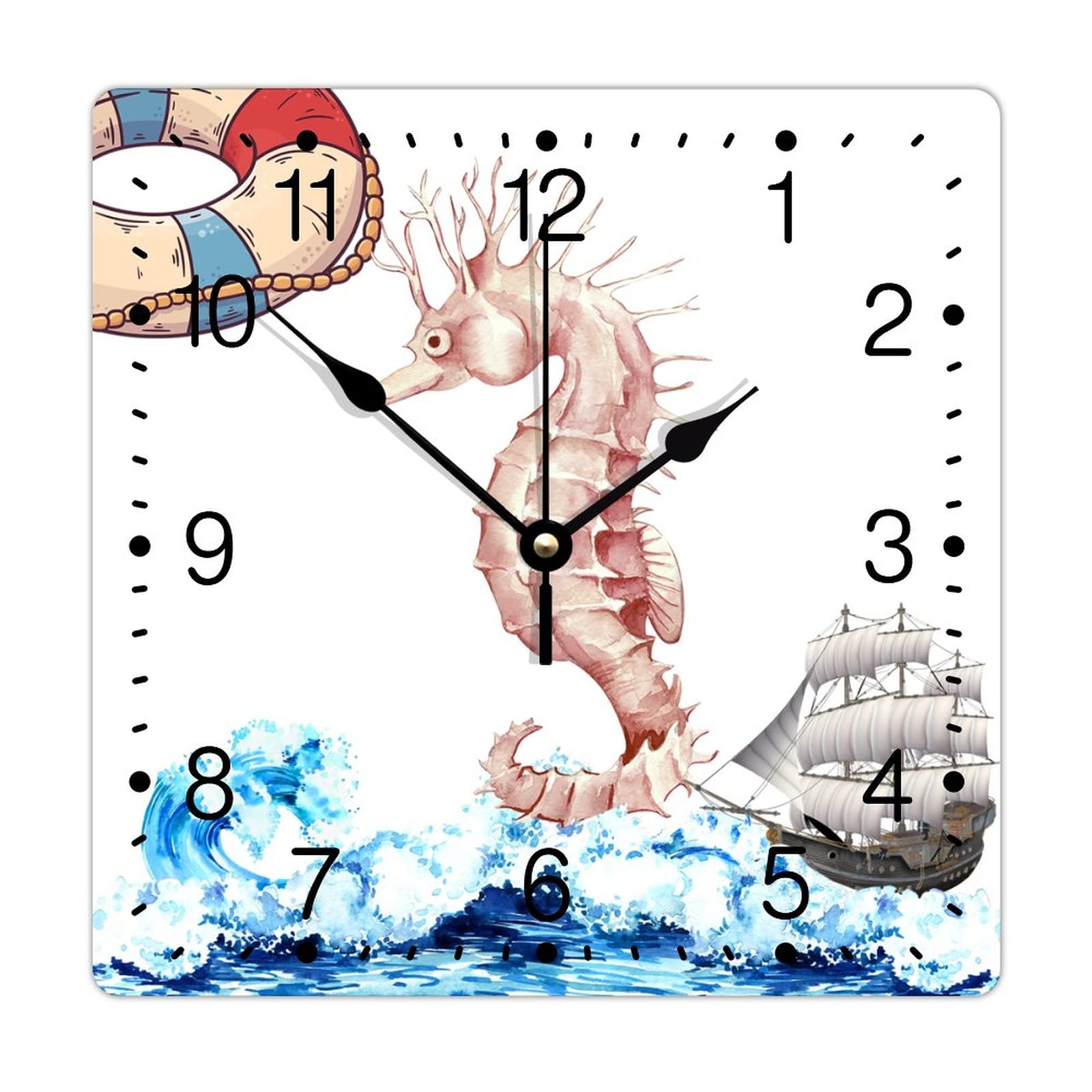 Grande horloge murale 30cm pour salle de bain et cuisine