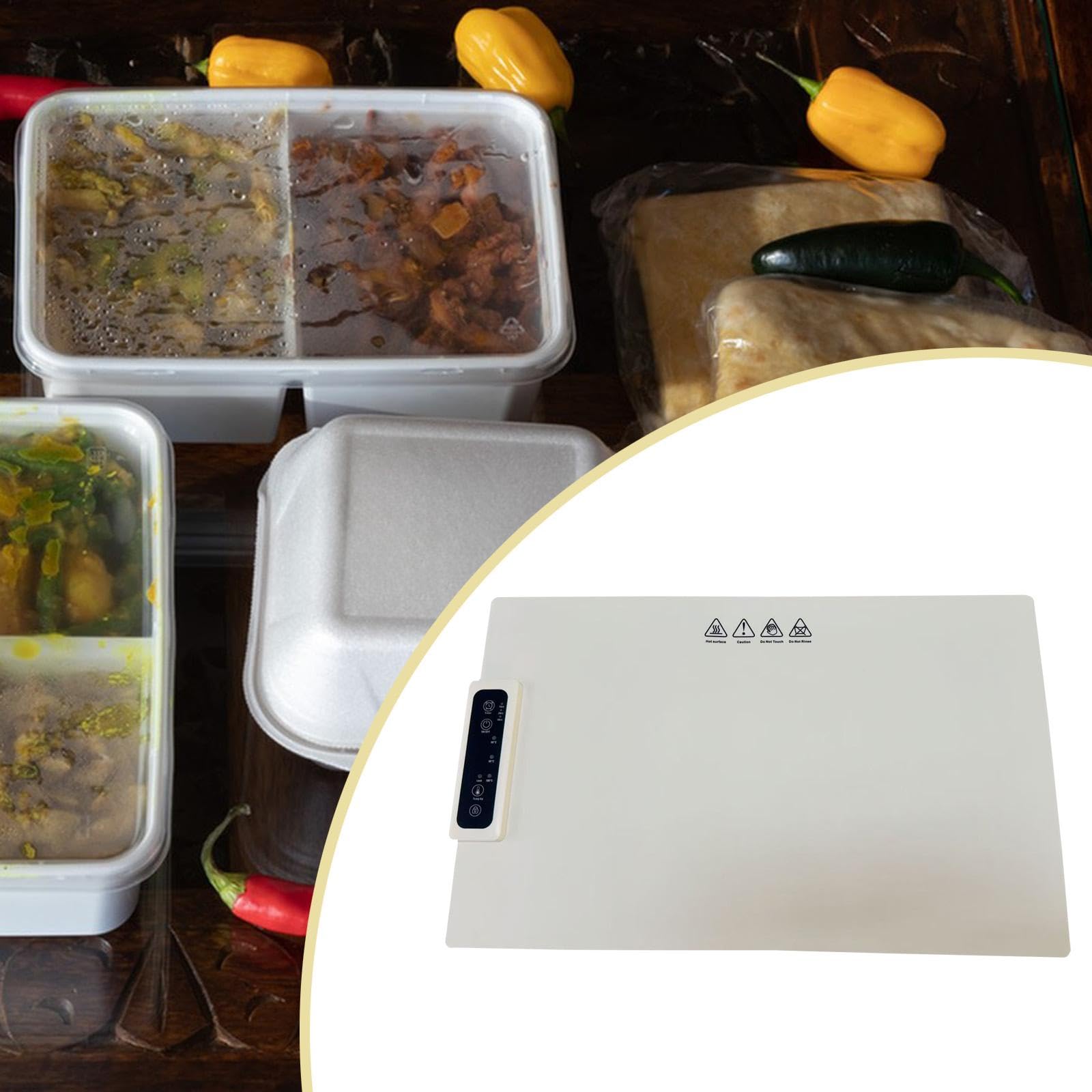 Homyl Electric Warming Tray con Mat Calentador Eléctrico Resistente Al Placa Calefactora Portátil de Silicona con Modos Ajustables Y Limpieza Sencilla