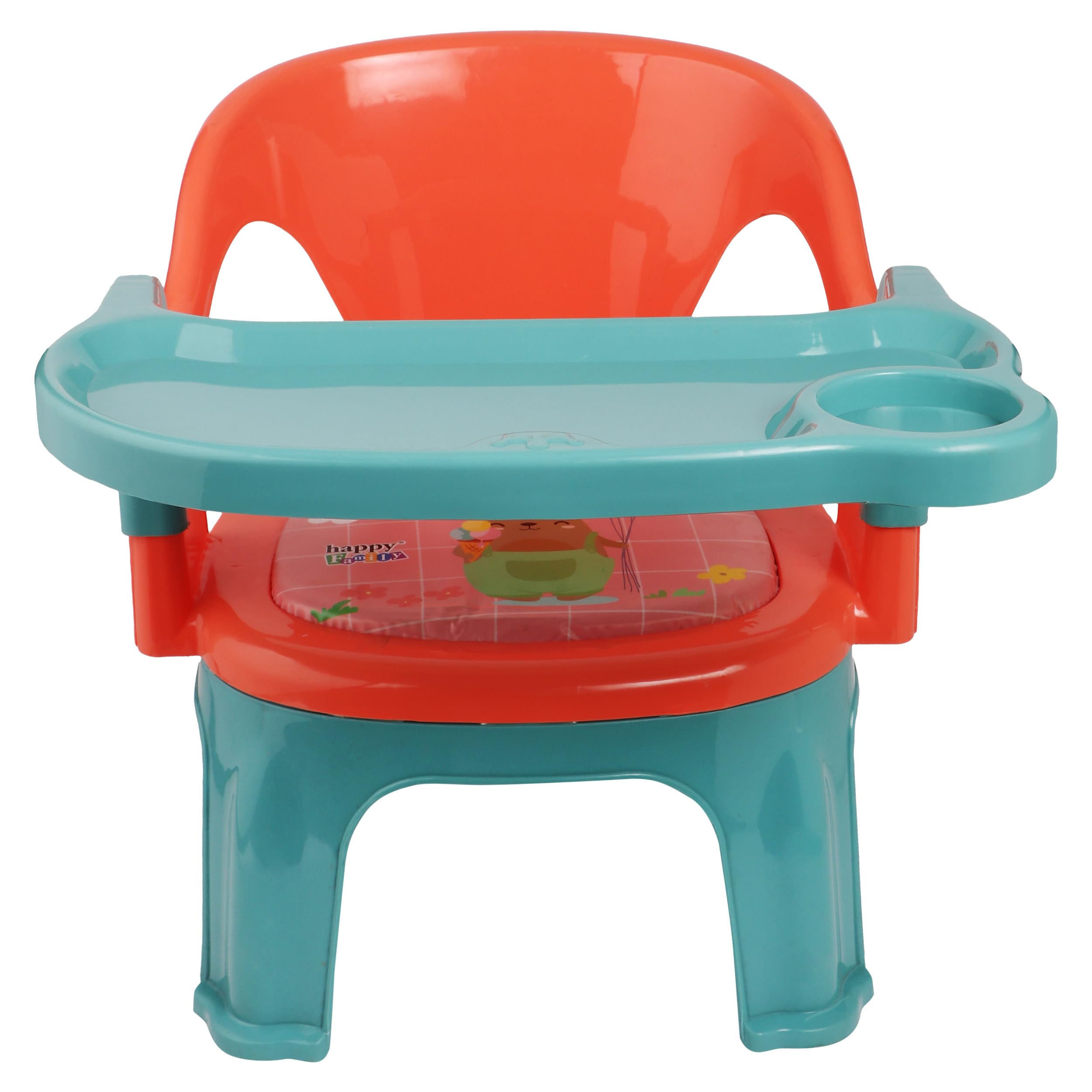 Nabhya Plastic Chair for Kids, with Removable Tray & Cushion Seat with High Backrest | Booster Seat for Baby | Home School Kids Chair for Toddlers 1 to 3 Years Boy Girl (Orange)-image-47