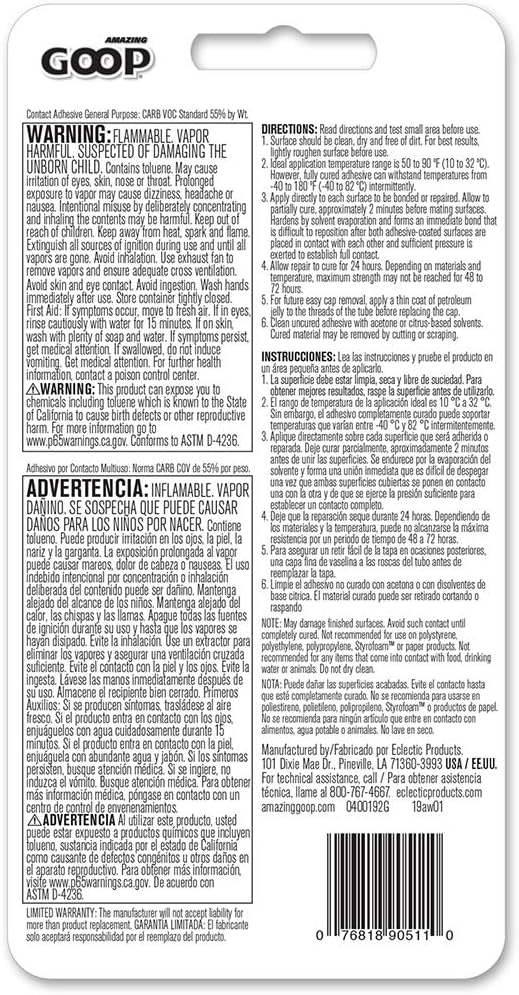 Amazing GOOP 190511 Craft Adhesive - 2.0 fl. oz. : Arts, Crafts & Sewing