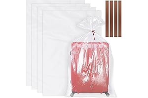 4 Pack Large Clear Plastic Bags For Storage