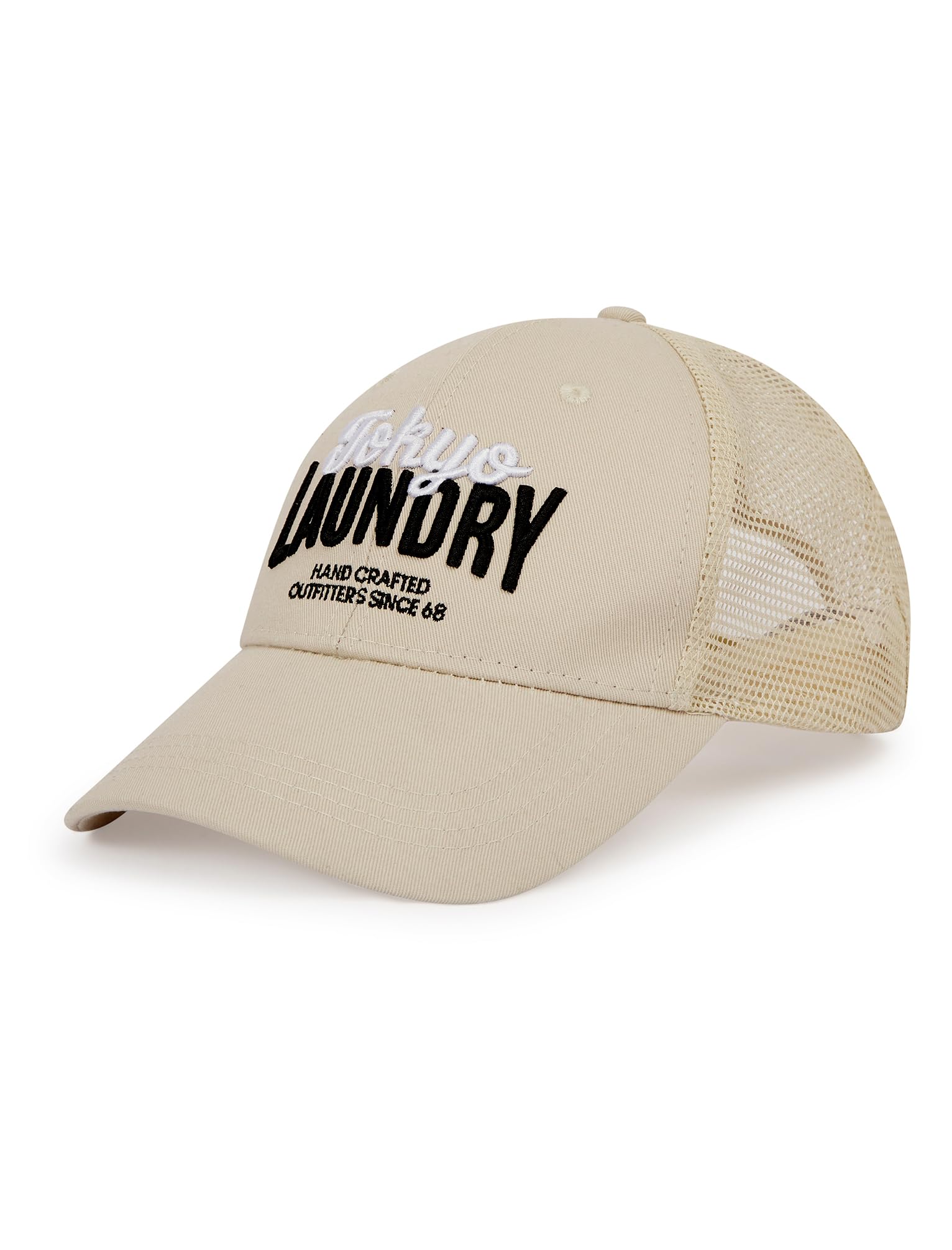 Tokyo Laundry Men's Stone 'Hanshaughen' Mesh Panel Cotton Twill Trucker Cap