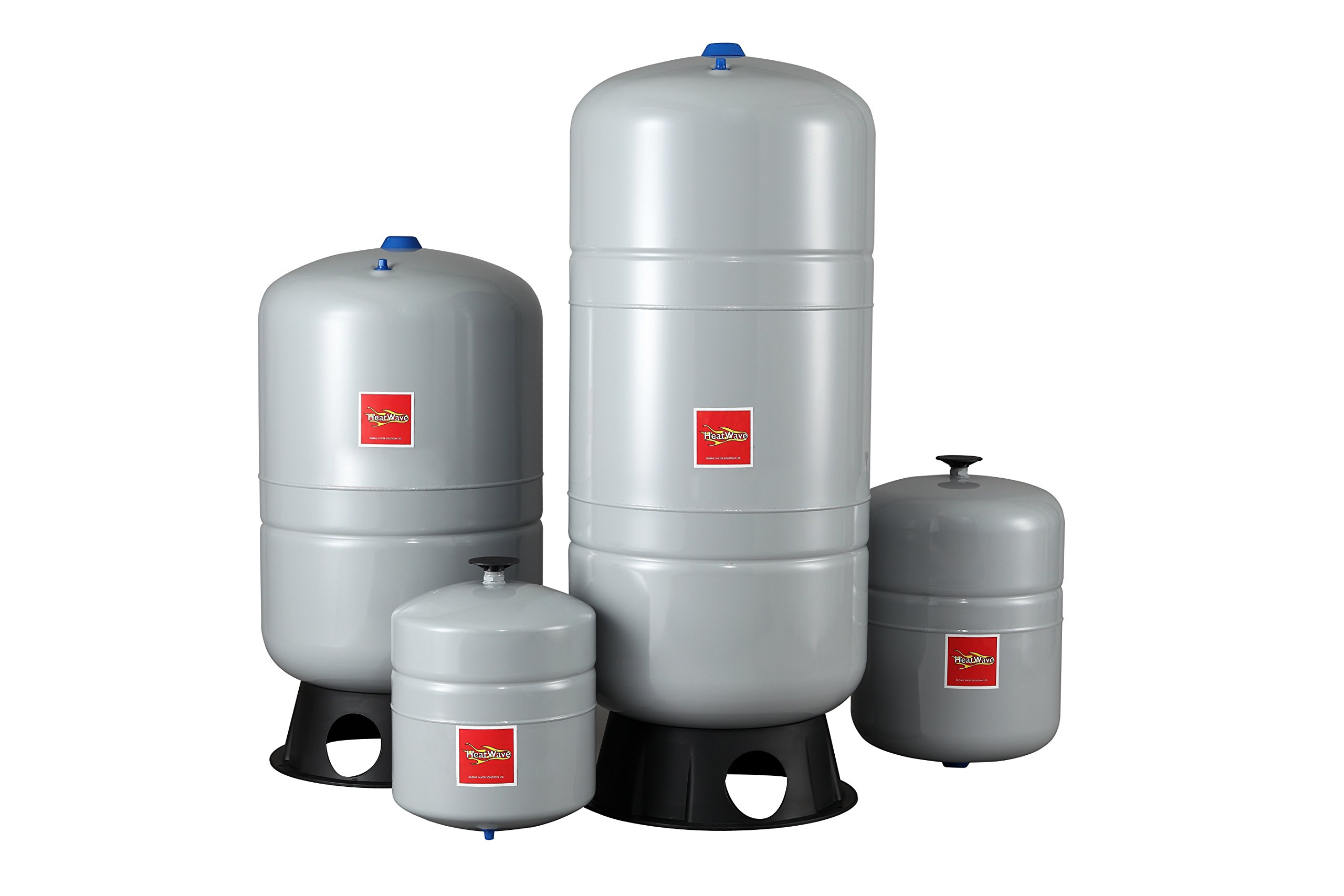 Vaso espansione heat wave 60 lt - connessione 3/4'' per sanitario e riscaldamento - 6 bar - grigio