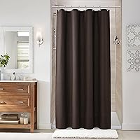 Vista 103 de Naturoom cortina de ducha de 36 pulgadas - cortina de ducha estrecha para espacio pequeño, de medio tamaño, de lino verde ultra gruesa, juego