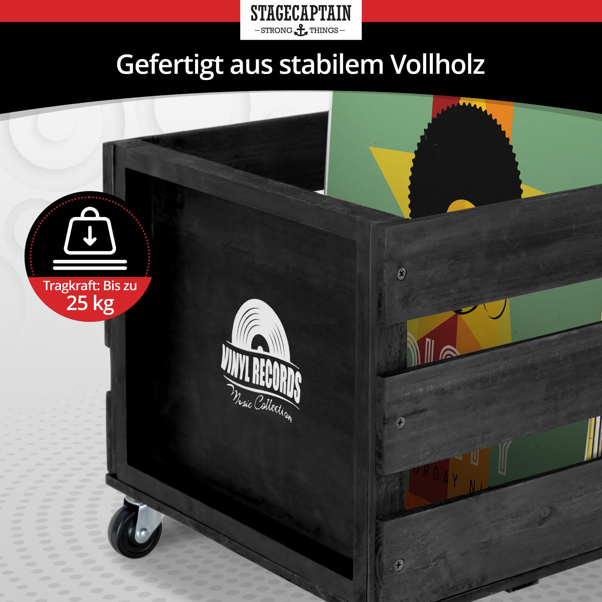 Stagecaptain SPK-100 BK Caja para discos Emil Negro 2x Set